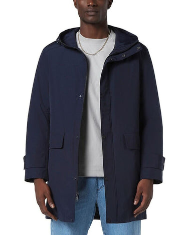 Andrew Marc Tucker Water Resistant Hooded Parka in Navy, Size S