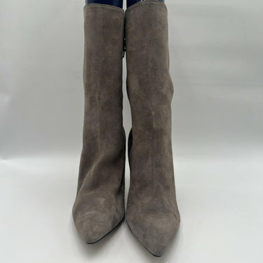 Women’s Alexandre Birman Gray Suede Side Zip Booties Size 40 Alexandre Birman