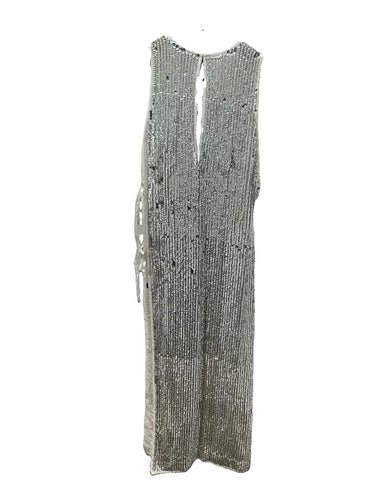 Mac Duggal Hours sleeveless gown Covered Dense Silver Sequins Size 0 Hours