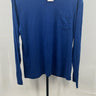 NN07 No Nationality Royal Blue Long Sleeve Pocket Tee Mens Minimalist M NNO7