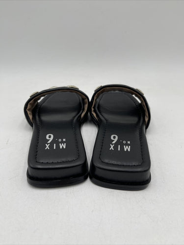 NWOB Mix No. 6 Dolleen Slide Sandal Black Size 6M/36.5 Mix No. 6