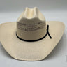 Rodeo King Natural Straw Cowboy Hat Vented Open Crown Wide Brim Long Oval 6 7/8 Rodeo King