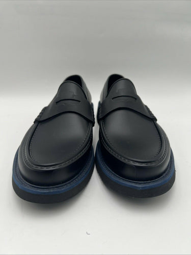 Men’s Saks Fifth Avenue black matte waterproof rubber penny loafers Size 8 Saks Fifth Avenue