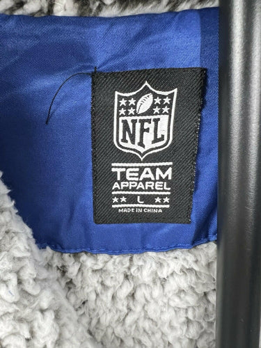 Buffalo Bills Grey Sherpa Hooded Jacket Size L