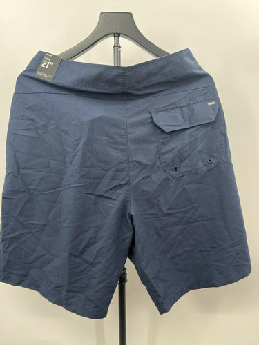 Hurley Mens Board Shorts Navy Blue Surf Swim Trunks Lace Up - 34