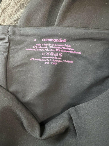 Commando Neoprene Ponte Pull On Leggings High Waist Black Solid - Size S