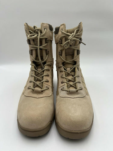 MUAF Tactical Desert Tan Suede Side Zip Combat Boots Size US 10