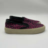 Saint Laurent Venice leopard-print laceless sneakers in pink canvas Size 36.5 Saint Laurent