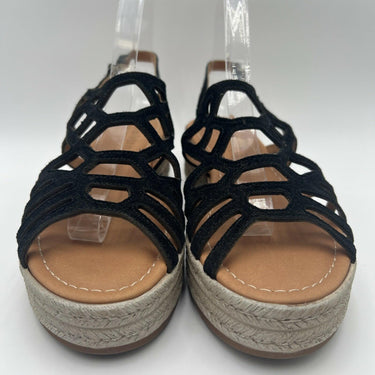 Bella Vita Women's Zip-Italy Wedge Sandals Black Size 6.5M Bella Vita