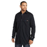 Timberland men PRO FR Cotton Core Button Front Shirt Navy 1 LG Timberland PRO