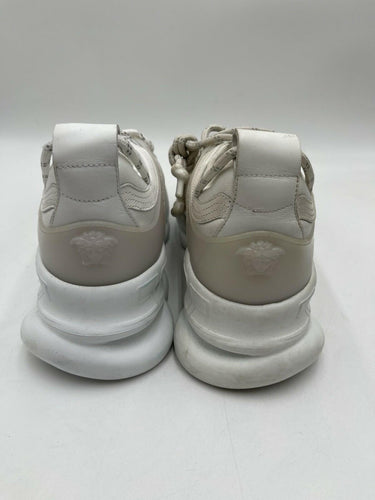 Men’s Versace Chain Reaction sneakers in white mesh and suede Size 41 Versace