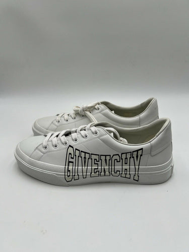 Givenchy City Sport "College Print" leather Men sneakers in white / black Size 41