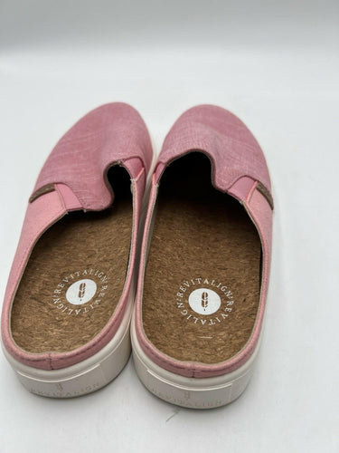 Revitalign Pink Canvas Cork Mule Sneakers Size 10