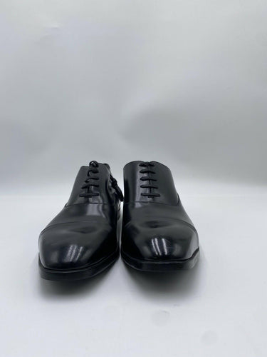 Bally black leather cap-toe Lace Up Oxford shoe Size 9.5D