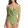 Bar lii Women's Draped-Front Monokini,Plant Life XS Bar III