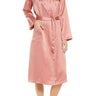 Women's Rachel Parcell woman Satin Robe, Size Large - Pink Rachel Parcell