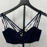 L'Agent Bikini Top Navy Blue Strappy Underwire Push Up L L,agency