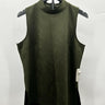Vince Camuto Woman’s dark green mock neck  faux-suede tunic top Size M Vince Camuto