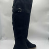 Sugar Winkie Black Faux Suede Sherpa Knee High Buckle Boots Womens 9 Sugar