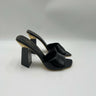 Women’s VALENTINO GARAVANI Hyper One Stud Leather Slide Sandals Black Size 38 Valentino