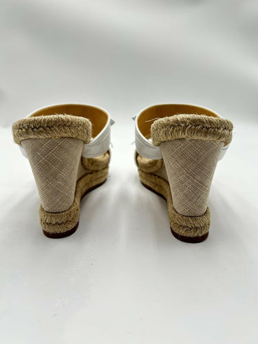 Alexandre Birman Clarita knotted leather 75mm espadrille slides Jute Size 8M