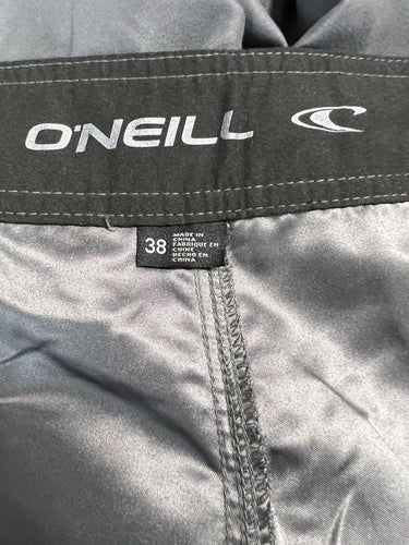 ONeill Board Shorts Mens Gray Cargo Pocket Surf Drawstring Swim Trunks Size 38 O'Neill