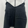 Abound Cami Top Black Ruffle Trim V-Neck Linen Blend Tank Blouse L Abound