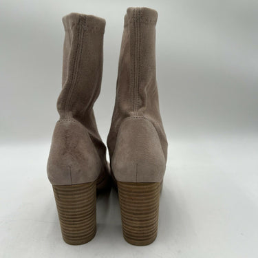 Women’s Stuart Weitzman Yuliana Stretch Beige Suede Sock Bootie Size 6B