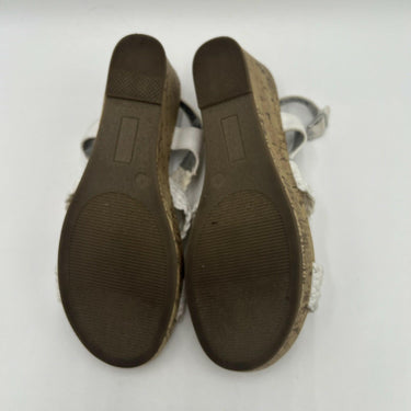 NWOB Mix No. 6 Cara White Canvas Wedge Sandal - Kids' Size 4 M Mix No. 6