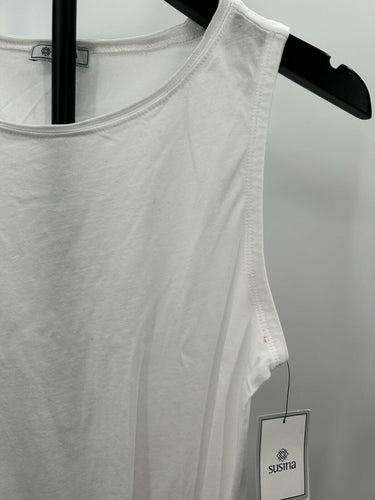 Susina Woman’s white tank top tie-front detail for a casual, stylish Size XS