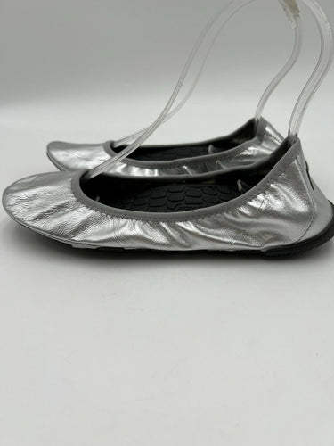 Sperry Top Sider Silver Metallic Ballet Flats Size 6