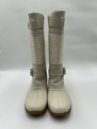 Sperry Saltwater Quilted Tall Duck Boots Ivory Size 5