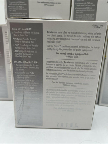 ZOTOS ACCLAIM REGULAR HAIR CURLING PERM NORMAL TINTED HIGHLIGHTED Pack Of 6 Zotos
