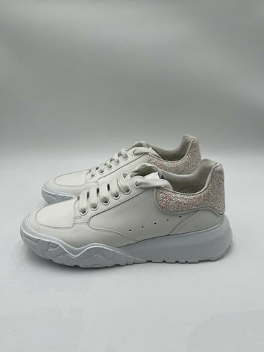 Alexander McQueen Court Trainer sneakers white / metallic pink glitter Size 41 Alexander McQueen