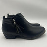 Sugar Truffle Black Faux Leather Double Zipper Ankle Boots Womens 8.5 Sugar