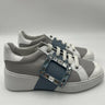 ROGER VIVIER Viv' Skate Strass Buckle Sneakers Grey/White/Blue Size 37.5 Roger Vivier