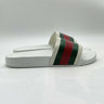 Gucci Pursuit pool slides green and red web strap Size 7 UK Gucci