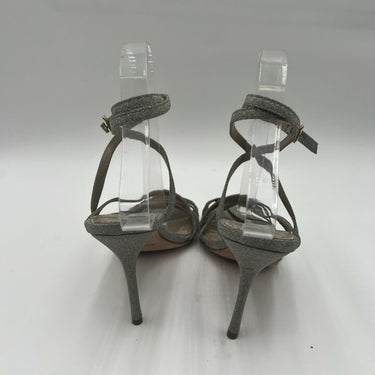 Manolo Blahnik Glitter Strappy Open Toe Ankle Strap High Heels Sandals 36.5 Manolo Blahnik