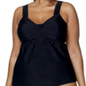 Raisins Curve Plus Size Rimini Tankini Top - Black 20W Raisins