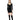 Madden Girl Long Sleeve Emma Dress with Ruching Black LG Madden Girl