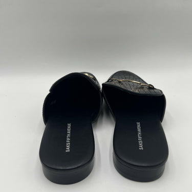 Men’s Saks Fifth Avenue Ronan black Leather croc-embossed mule Size 9 Saks Fifth Avenue