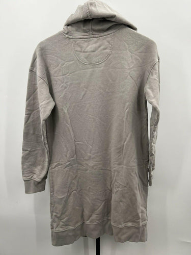 Toad & Co Hoodie Dress Fleece Long Sweatshirt Gray Pockets Size S