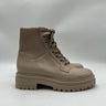 Women’s GIANVITO ROSSI Martis Rib-Knit Leather Combat Boots Color Beige Size 36 GIANVITO ROSSI
