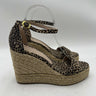 Stuart Weitzman leopard-print espadrille wedge sandals Size 8C Stuart Weitzman
