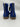SAINT Mens Blue Suede Canvas Lace Up Combat Boots Gum Sole Work Boots 11 &Work