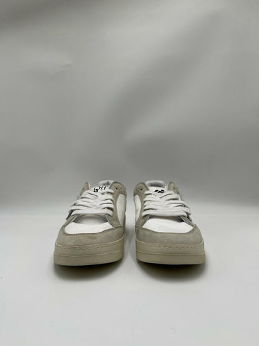 Men’s Off-White 5.0 low-top Lace Up sneakers white leather Beige Suede Size 40