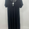 Nally & Millie Dress Womens Black T Shirt Dress Short Sleeve Casual Midi M Nally & Millie