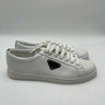 Men's Prada brushed White leather low-top Lace up sneakers Size 9UK PRADA