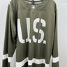 States & Co Army Hockey Jersey Mens Olive Green U.S. Military Long Sleeve XL Army