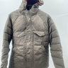 Brothers/Sons Men's Olive Khaki Quilted Hooded Puffer Jacket Snap Button M Brother & Son